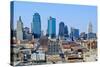 Kansas City skyline from Crown Center, MO-null-Stretched Canvas