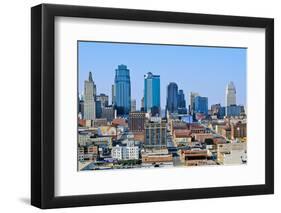 Kansas City skyline from Crown Center, MO-null-Framed Photographic Print