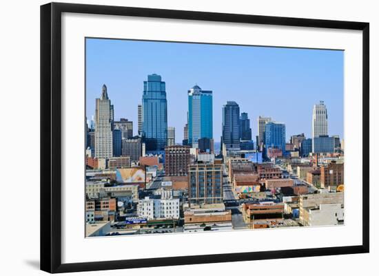 Kansas City skyline from Crown Center, MO-null-Framed Photographic Print