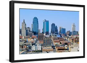 Kansas City skyline from Crown Center, MO-null-Framed Photographic Print