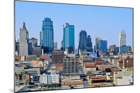 Kansas City skyline from Crown Center, MO-null-Mounted Photographic Print