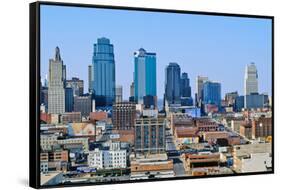 Kansas City skyline from Crown Center, MO-null-Framed Stretched Canvas