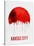 Kansas City Skyline Red-null-Stretched Canvas