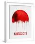 Kansas City Skyline Red-null-Framed Art Print