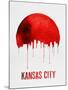 Kansas City Skyline Red-null-Mounted Art Print