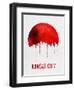 Kansas City Skyline Red-null-Framed Art Print