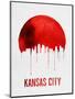 Kansas City Skyline Red-null-Mounted Art Print