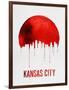 Kansas City Skyline Red-null-Framed Art Print