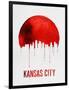 Kansas City Skyline Red-null-Framed Art Print