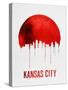 Kansas City Skyline Red-null-Stretched Canvas