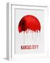 Kansas City Skyline Red-null-Framed Art Print