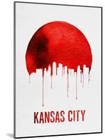 Kansas City Skyline Red-null-Mounted Art Print