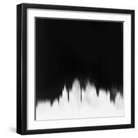 Kansas City Skyline - White-NaxArt-Framed Art Print