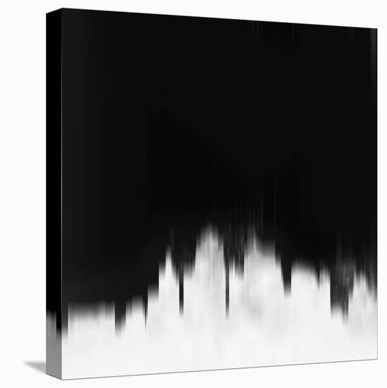 Kansas City Skyline - White-NaxArt-Stretched Canvas