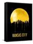 Kansas City Skyline Yellow-null-Framed Stretched Canvas