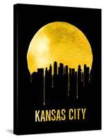 Kansas City Skyline Yellow-null-Stretched Canvas