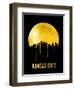 Kansas City Skyline Yellow-null-Framed Art Print