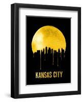 Kansas City Skyline Yellow-null-Framed Art Print