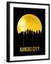 Kansas City Skyline Yellow-null-Framed Art Print