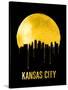 Kansas City Skyline Yellow-null-Stretched Canvas