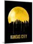 Kansas City Skyline Yellow-null-Mounted Art Print