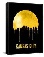 Kansas City Skyline Yellow-null-Framed Stretched Canvas