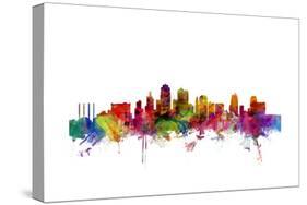 Kansas City Skyline-Michael Tompsett-Stretched Canvas