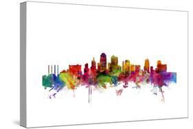 Kansas City Skyline-Michael Tompsett-Stretched Canvas