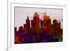 Kansas City Skyline-NaxArt-Framed Premium Giclee Print