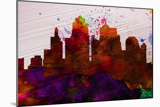 Kansas City Skyline-NaxArt-Mounted Art Print