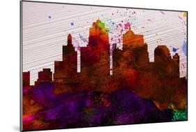 Kansas City Skyline-NaxArt-Mounted Art Print