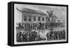 Kansas.-- Col. Sumner Arriving at Constitution Hall.-null-Framed Stretched Canvas