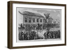 Kansas.-- Col. Sumner Arriving at Constitution Hall.-null-Framed Giclee Print