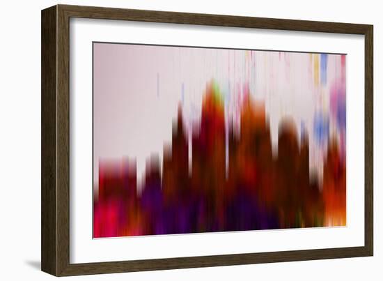 Kansas Downtown Skyline-NaxArt-Framed Art Print