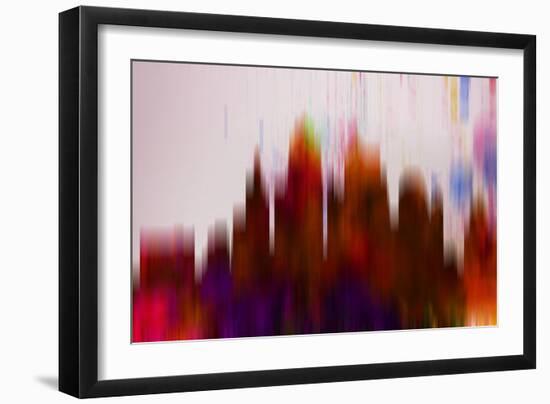 Kansas Downtown Skyline-NaxArt-Framed Art Print