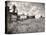 Kansas Farmer Driving Farmall Tractor as He Pulls a Manned Combine During Wheat Harvest-Margaret Bourke-White-Stretched Canvas