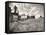 Kansas Farmer Driving Farmall Tractor as He Pulls a Manned Combine During Wheat Harvest-Margaret Bourke-White-Framed Stretched Canvas