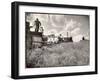 Kansas Farmer Driving Farmall Tractor as He Pulls a Manned Combine During Wheat Harvest-Margaret Bourke-White-Framed Photographic Print