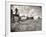 Kansas Farmer Driving Farmall Tractor as He Pulls a Manned Combine During Wheat Harvest-Margaret Bourke-White-Framed Photographic Print