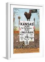 Kansas! for James G Blaine.-J.M.W. Jones Sta'y & P't'g Co-Framed Art Print