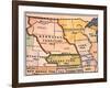 Kansas-Nebraska Map, 1854-null-Framed Giclee Print