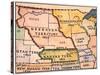 Kansas-Nebraska Map, 1854-null-Stretched Canvas