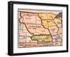 Kansas-Nebraska Map, 1854-null-Framed Giclee Print