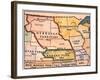 Kansas-Nebraska Map, 1854-null-Framed Giclee Print