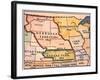 Kansas-Nebraska Map, 1854-null-Framed Giclee Print