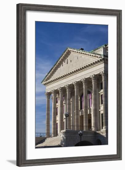 Kansas State Capital Exterior, Topeka, Kansas, USA-Walter Bibikow-Framed Photographic Print