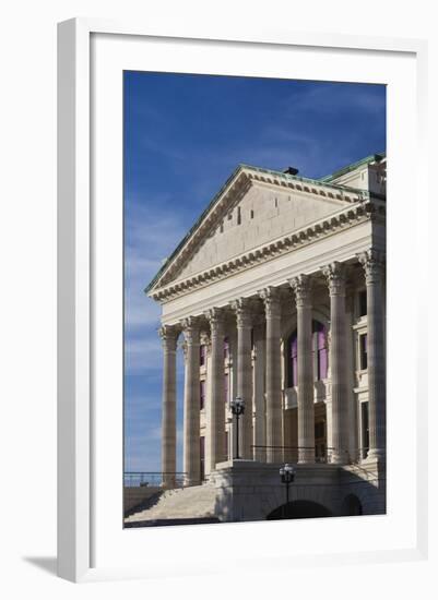 Kansas State Capital Exterior, Topeka, Kansas, USA-Walter Bibikow-Framed Photographic Print