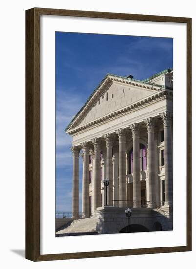 Kansas State Capital Exterior, Topeka, Kansas, USA-Walter Bibikow-Framed Photographic Print