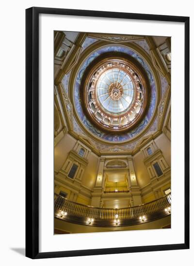 Kansas State Capital Interior, Topeka, Kansas, USA-Walter Bibikow-Framed Photographic Print