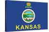 Kansas State Flag-Lantern Press-Stretched Canvas